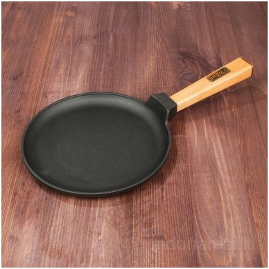 Cast iron pancake pan with removable handle Brizoll 22cm 3