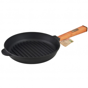 Ketaus grill keptuvė su nuimama rankena Brizoll 28 cm