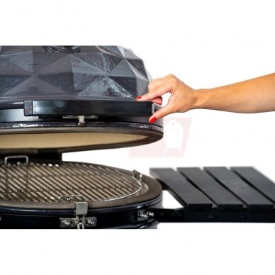 Keraminės kepsninės KAMADOCLUB PRO 2 PREMIUM PLUS, RAUDONA + DOVANA (Kazanas 12l) 6