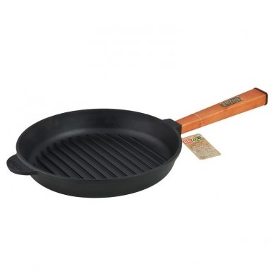 Ketaus grill keptuvė su nuimama rankena Brizoll 24cm 1