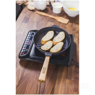 Ketaus grill keptuvė su nuimama rankena Brizoll 24cm 7