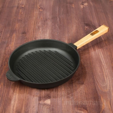 Ketaus grill keptuvė su nuimama rankena Brizoll 28 cm 5