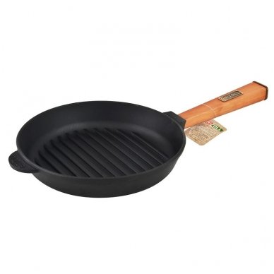 Ketaus grill keptuvė su nuimama rankena Brizoll 26cm 1