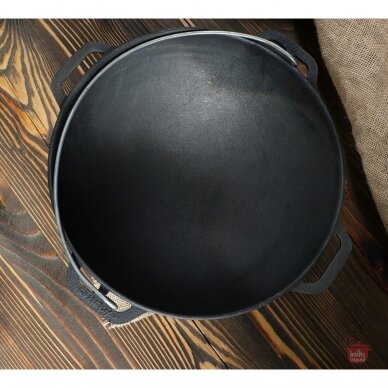 Cast-iron asian cauldron with cast-iron lid ТМ "BRIZOLL" 15L "Asia" 6