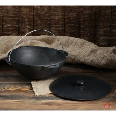 Cast-iron asian cauldron with cast-iron lid ТМ "BRIZOLL" 6L "Asia" 7