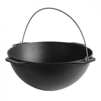 Cast-iron asian cauldron with cast-iron lid-frying pan grill TM "BRIZOLL" 15L "Asia" 1